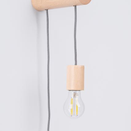 Candeeiro de parede NIMBI 1xE27/15W/230V faia