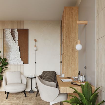 Candeeiro de parede NIBMI 1xG9/8W/230V faia