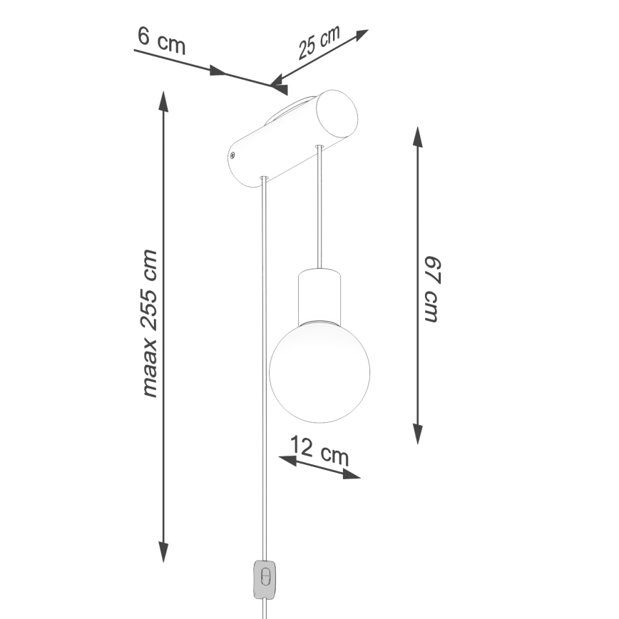 Candeeiro de parede NIBMI 1xG9/8W/230V faia