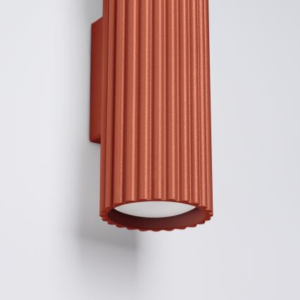 Iluminação de parede KARBON 2xGU10/10W/230V vermelho