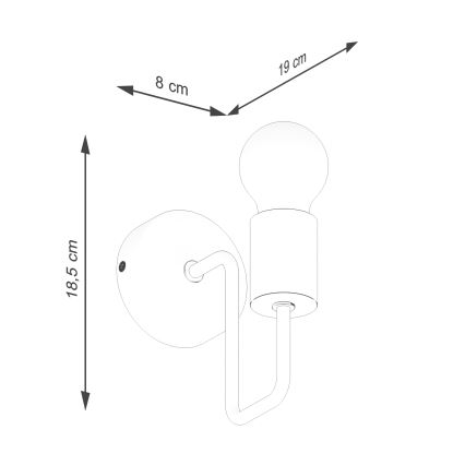 Candeeiro de parede TIMBO 1xE27/15W/230V branco/bege/faia