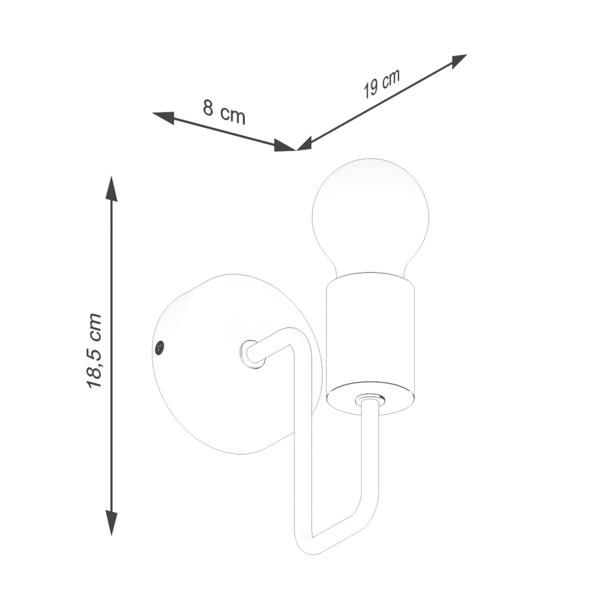 Candeeiro de parede TIMBO 1xE27/15W/230V preto/bege/faia