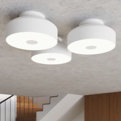 Candeeiro de tecto OMIQ 4xE27/15W/230V Ø 30 cm branco