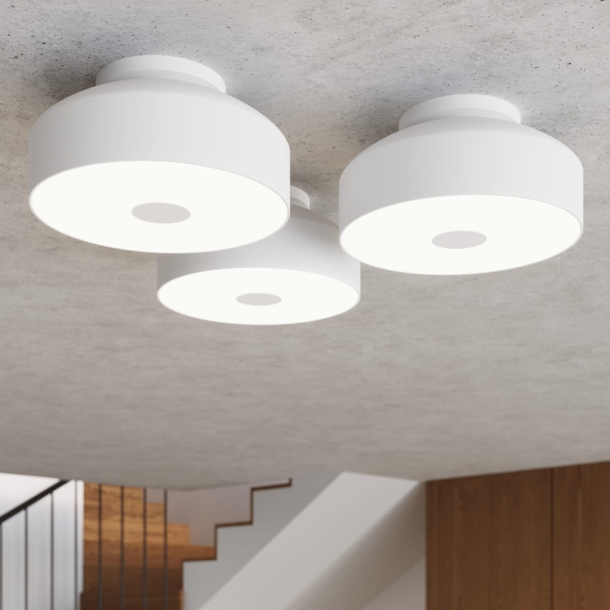 Candeeiro de tecto OMIQ 4xE27/15W/230V Ø 30 cm branco