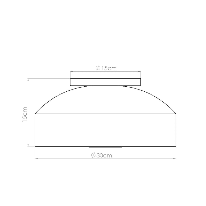 Candeeiro de tecto OMIQ 4xE27/15W/230V, diâmetro 30 cm, preto