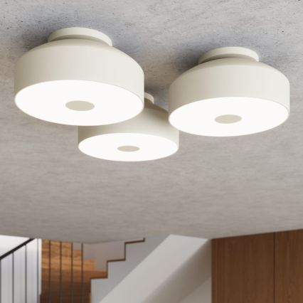 Luminária de teto OMIQ 4xE27/15W/230V, diâmetro 30 cm, creme