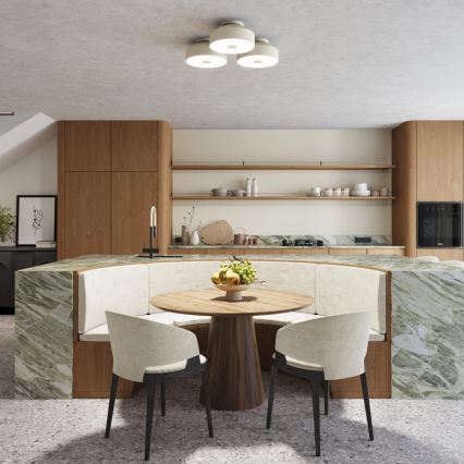 Luminária de teto OMIQ 4xE27/15W/230V, diâmetro 30 cm, creme