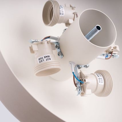 Luminária de teto OMIQ 4xE27/15W/230V, diâmetro 30 cm, creme