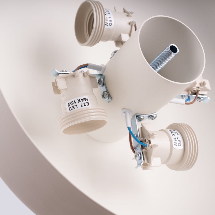 Luminária de teto OMIQ 4xE27/15W/230V, diâmetro 30 cm, creme