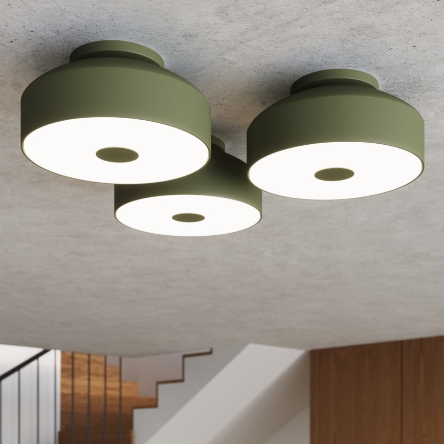 Candeeiro de tecto OMIQ 4xE27/15W/230V diâmetro 30 cm verde