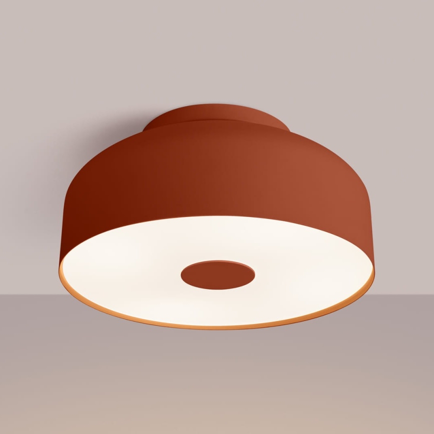 Luminária de teto OMIQ 4xE27/15W/230V Ø 30 cm vermelha