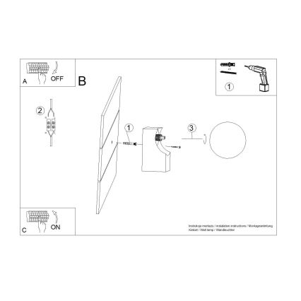 Iluminação de parede BULBO 1xG9/8W/230V faia/branco