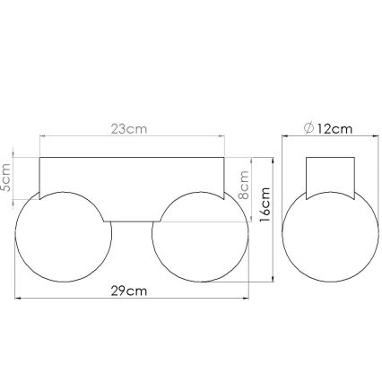 Iluminação de teto BULBO 2xG9/8W/230V faia/branco
