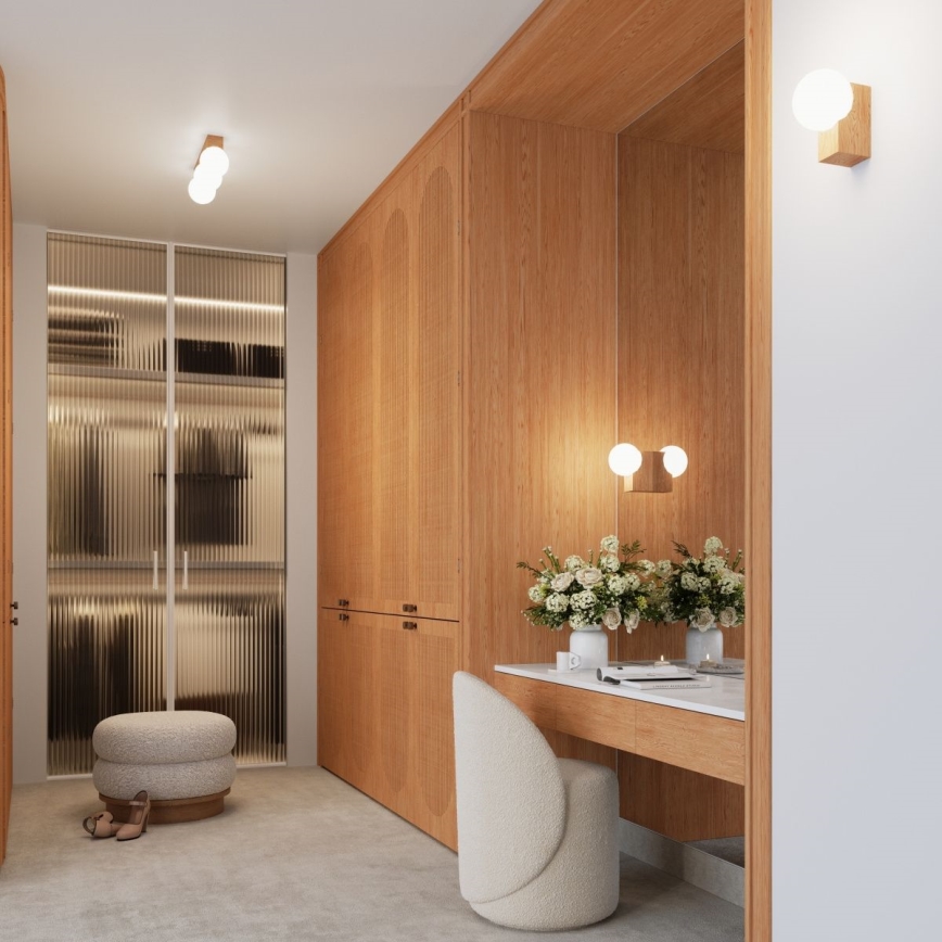 Iluminação de teto BULBO 3xG9/8W/230V faia/branco