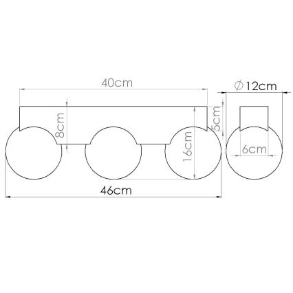 Iluminação de teto BULBO 3xG9/8W/230V faia/branco
