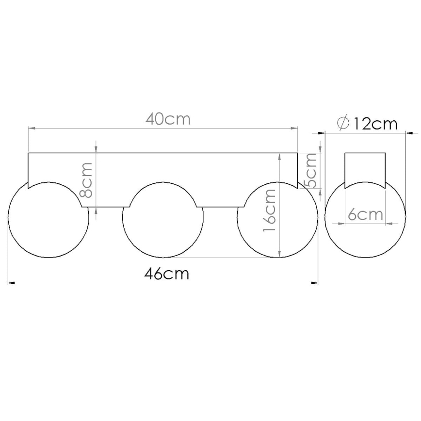 Iluminação de teto BULBO 3xG9/8W/230V faia/branco