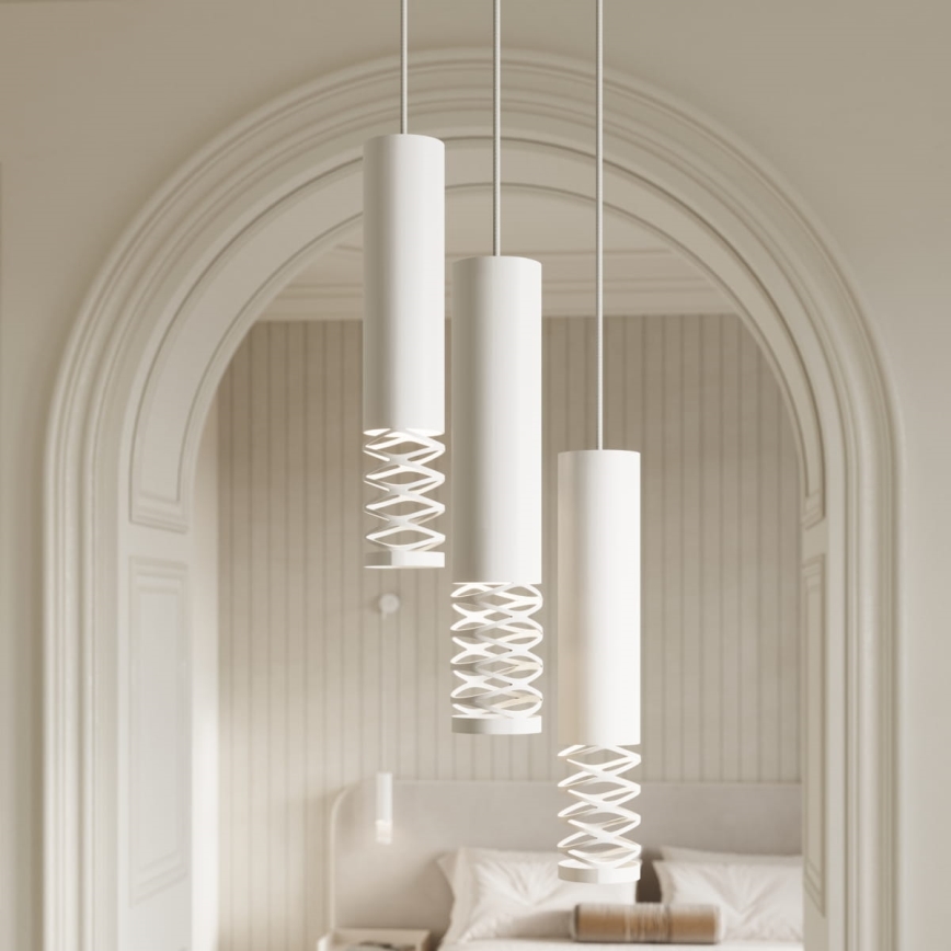 Candeeiro suspenso LAMI 3xGU10/10W/230V branco