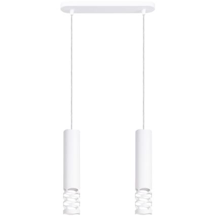 Candeeiro suspenso LIRO 2xGU10/10W/230V branco