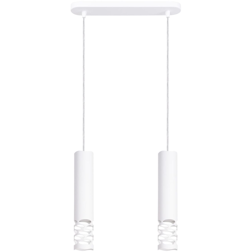 Candeeiro suspenso LIRO 2xGU10/10W/230V branco