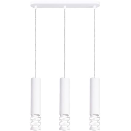 Candeeiro suspenso LIRO 3xGU10/10W/230V branco