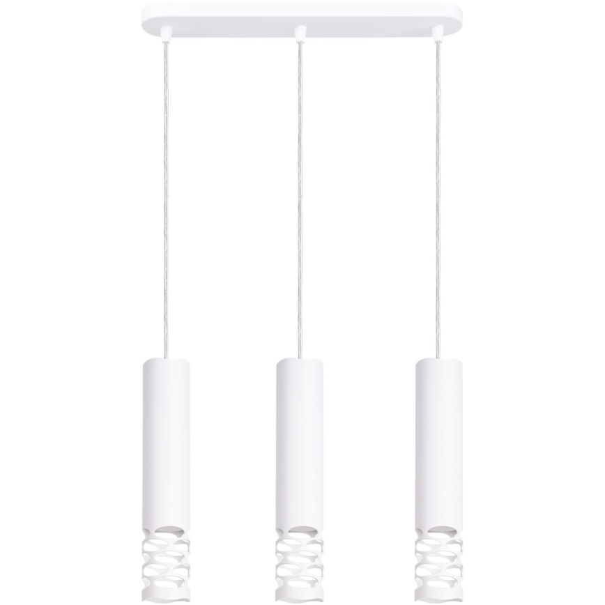 Candeeiro suspenso LIRO 3xGU10/10W/230V branco