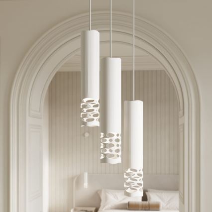 Candeeiro suspenso LIRO 3xGU10/10W/230V branco