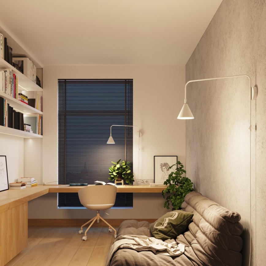 Candeeiro de parede NOX 1xE14/10W/230V branco