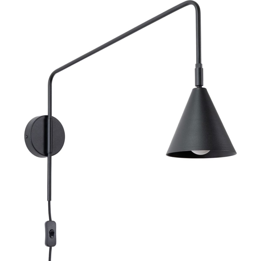 Candeeiro de parede NOX 1xE14/10W/230V preto
