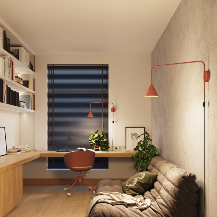 Candeeiro de parede NOX 1xE14/10W/230V laranja