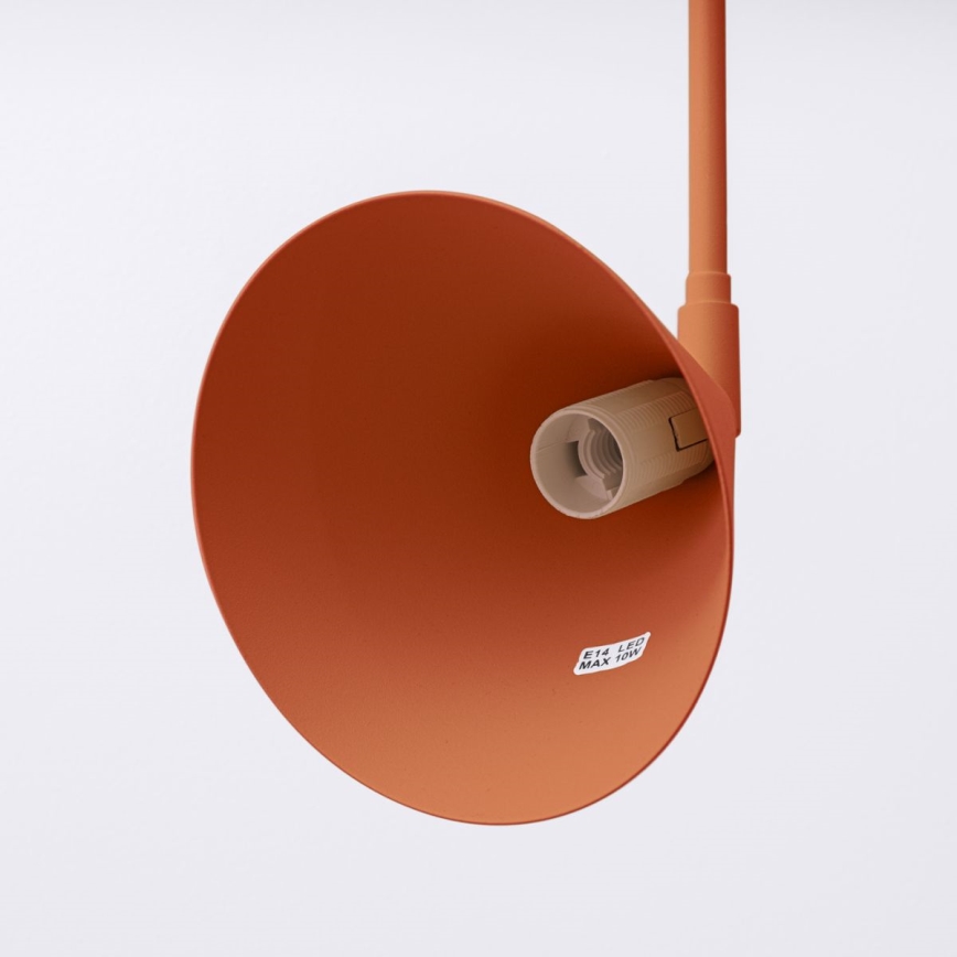 Candeeiro de parede NOX 1xE14/10W/230V laranja