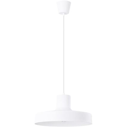Candeeiro suspenso BILO 1xE27/15W/230V diâmetro 35 cm branco