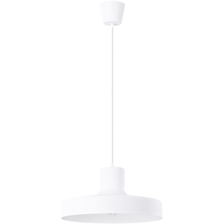 Candeeiro suspenso BILO 1xE27/15W/230V diâmetro 35 cm branco