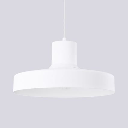Candeeiro suspenso BILO 1xE27/15W/230V diâmetro 35 cm branco
