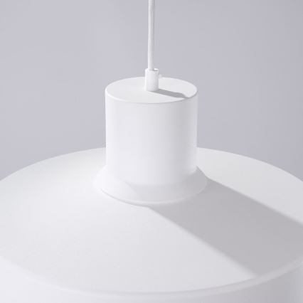 Candeeiro suspenso BILO 1xE27/15W/230V diâmetro 35 cm branco