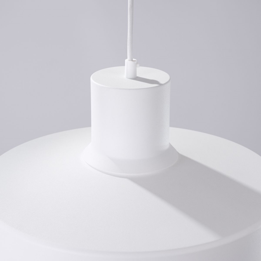 Candeeiro suspenso BILO 1xE27/15W/230V diâmetro 35 cm branco