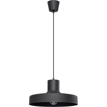 Candeeiro suspenso BILO 1xE27/15W/230V diâmetro 35 cm preto