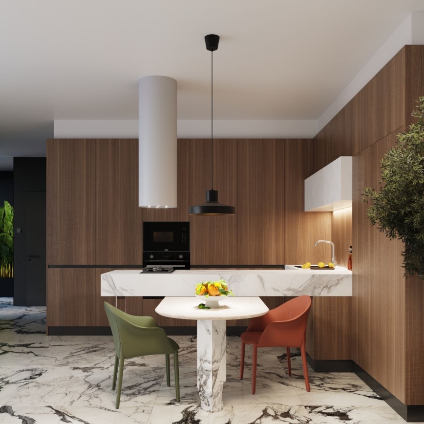 Candeeiro suspenso BILO 1xE27/15W/230V diâmetro 35 cm preto