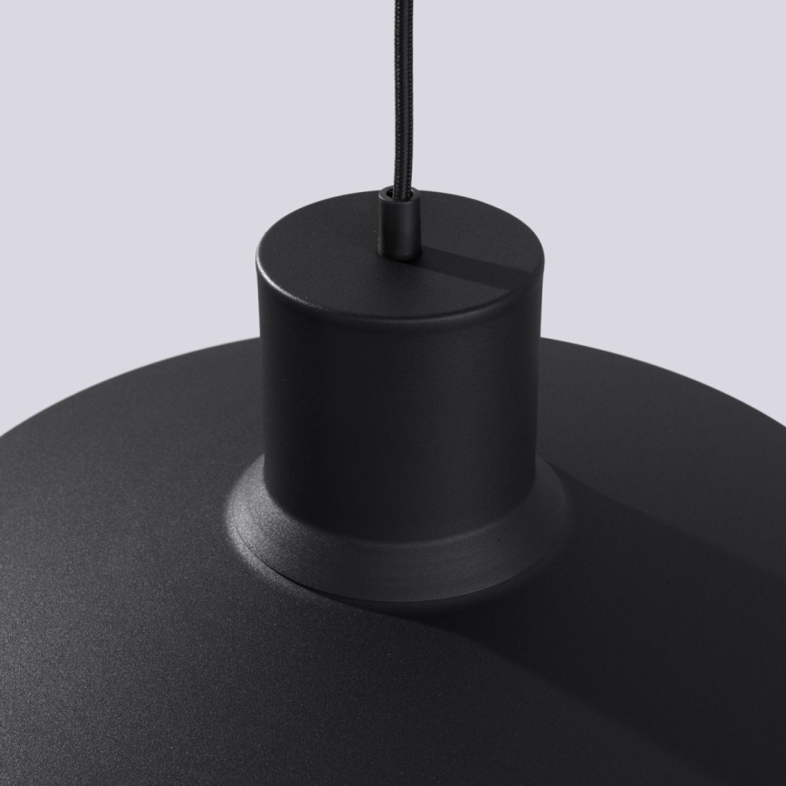 Candeeiro suspenso BILO 1xE27/15W/230V diâmetro 35 cm preto