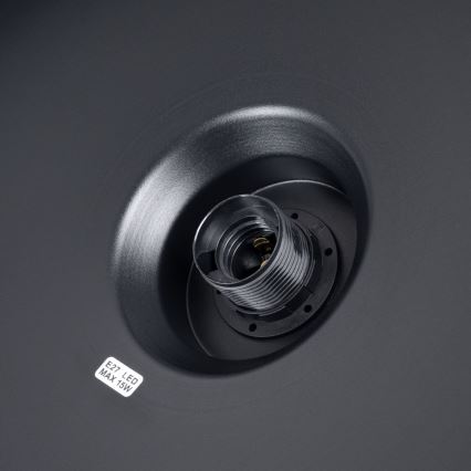 Candeeiro suspenso BILO 1xE27/15W/230V diâmetro 35 cm preto