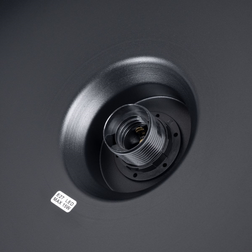 Candeeiro suspenso BILO 1xE27/15W/230V diâmetro 35 cm preto