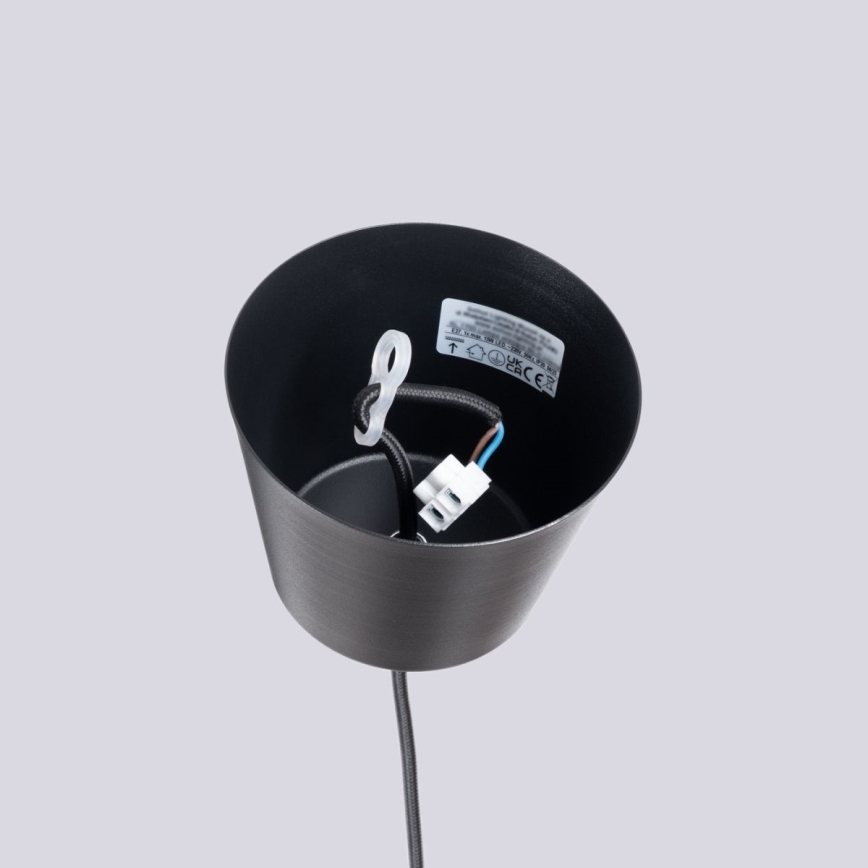 Candeeiro suspenso BILO 1xE27/15W/230V diâmetro 35 cm preto