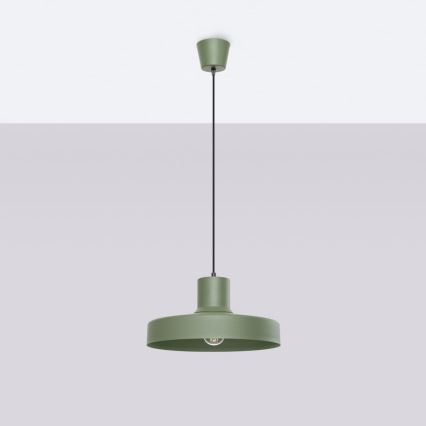 Candeeiro suspenso BILO 1xE27/15W/230V diâmetro 35 cm verde