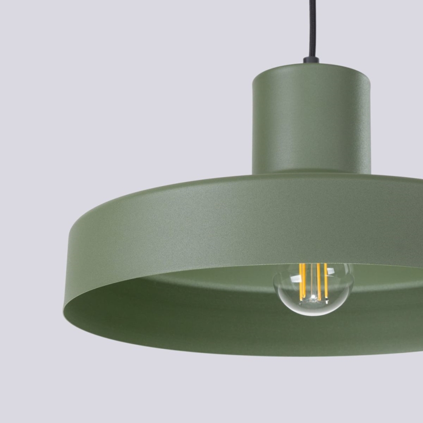 Candeeiro suspenso BILO 1xE27/15W/230V diâmetro 35 cm verde