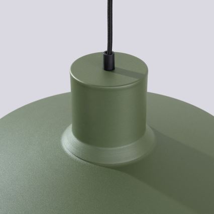 Candeeiro suspenso BILO 1xE27/15W/230V diâmetro 35 cm verde