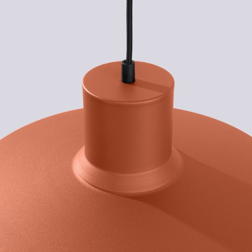 Candeeiro suspenso BILO 1xE27/15W/230V diâmetro 35 cm laranja