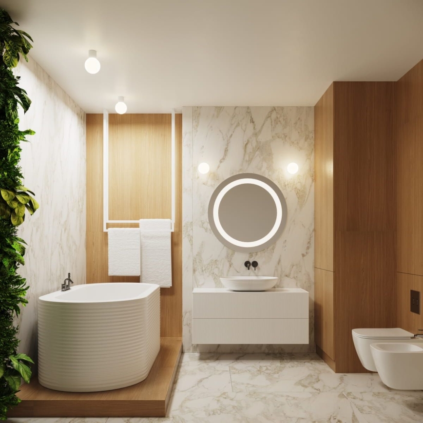 Iluminação de parede para casa de banho HALO 1xG9/8W/230V diâmetro 12 cm IP44 branco