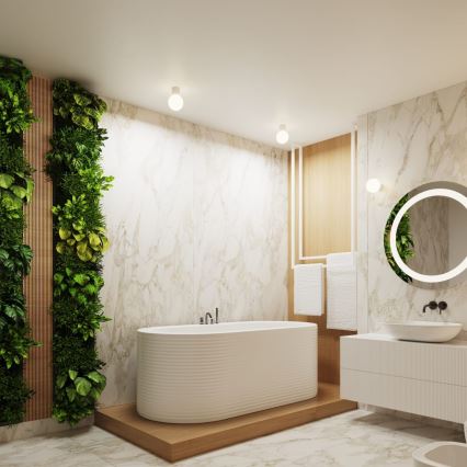 Iluminação de parede para casa de banho HALO 1xG9/8W/230V diâmetro 12 cm IP44 branco