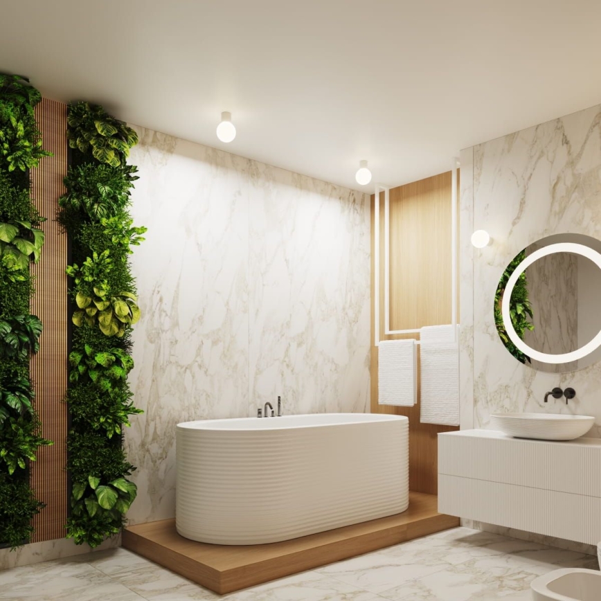 Iluminação de parede para casa de banho HALO 1xG9/8W/230V diâmetro 12 cm IP44 branco