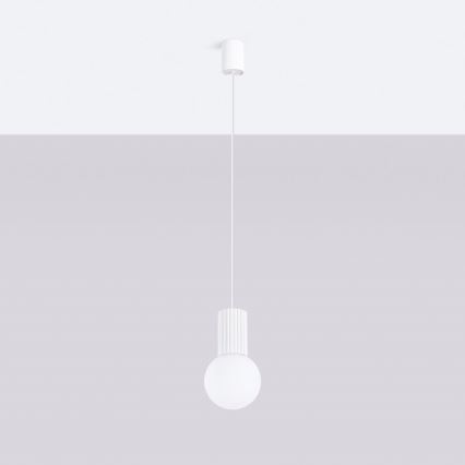 Candeeiro suspenso HALO 1xG9/8W/230V diâmetro 12 cm branco