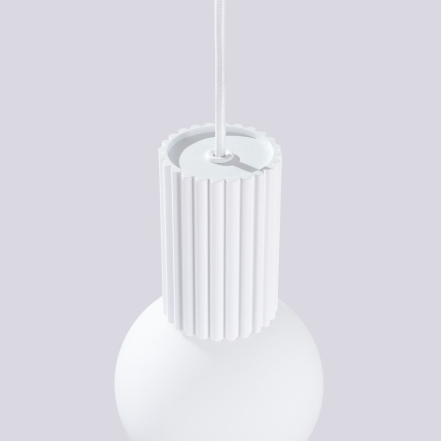 Candeeiro suspenso HALO 1xG9/8W/230V diâmetro 12 cm branco